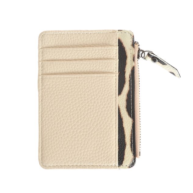 Portofel bej cu model animal print