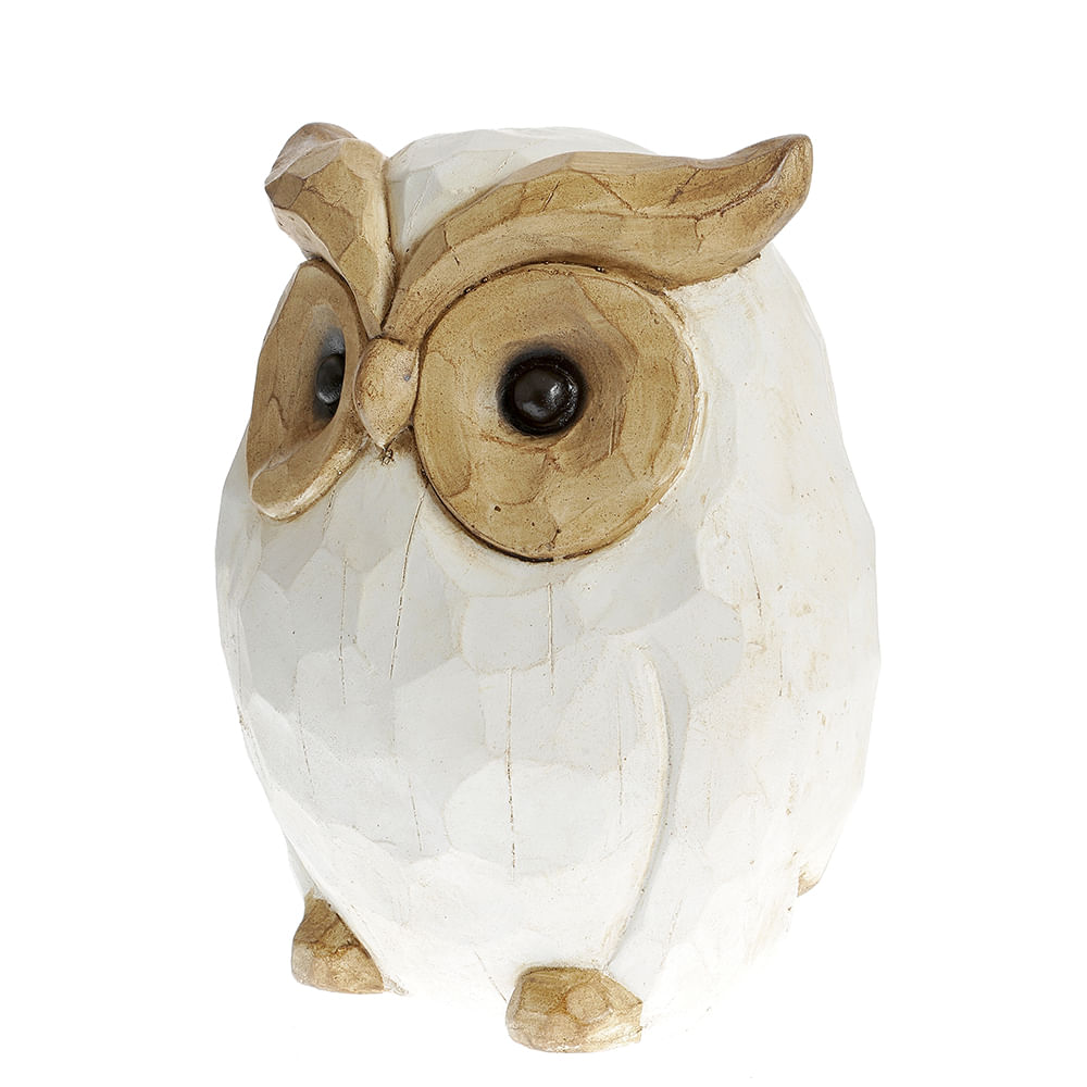 Statueta alba bufnita 31.5 cm - 3 | YEO
