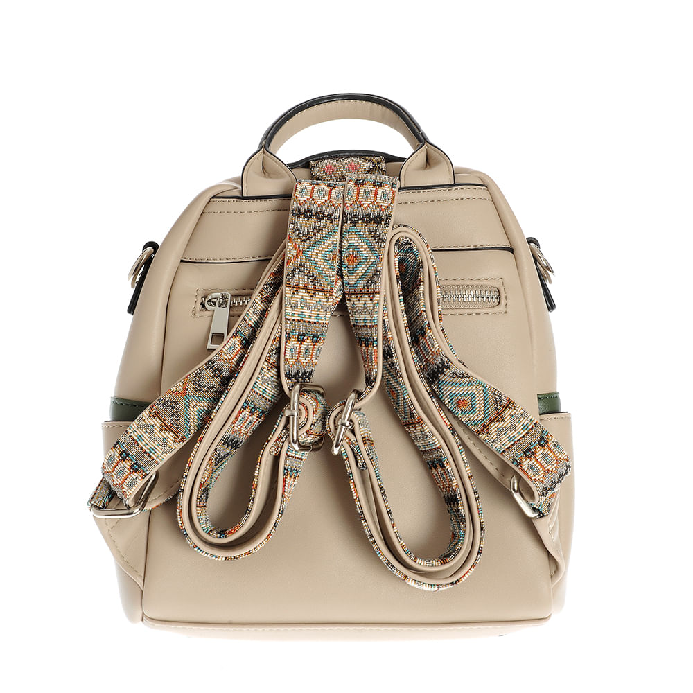 Rucsac din piele ecologica cu imprimeu geometric - 2 | YEO