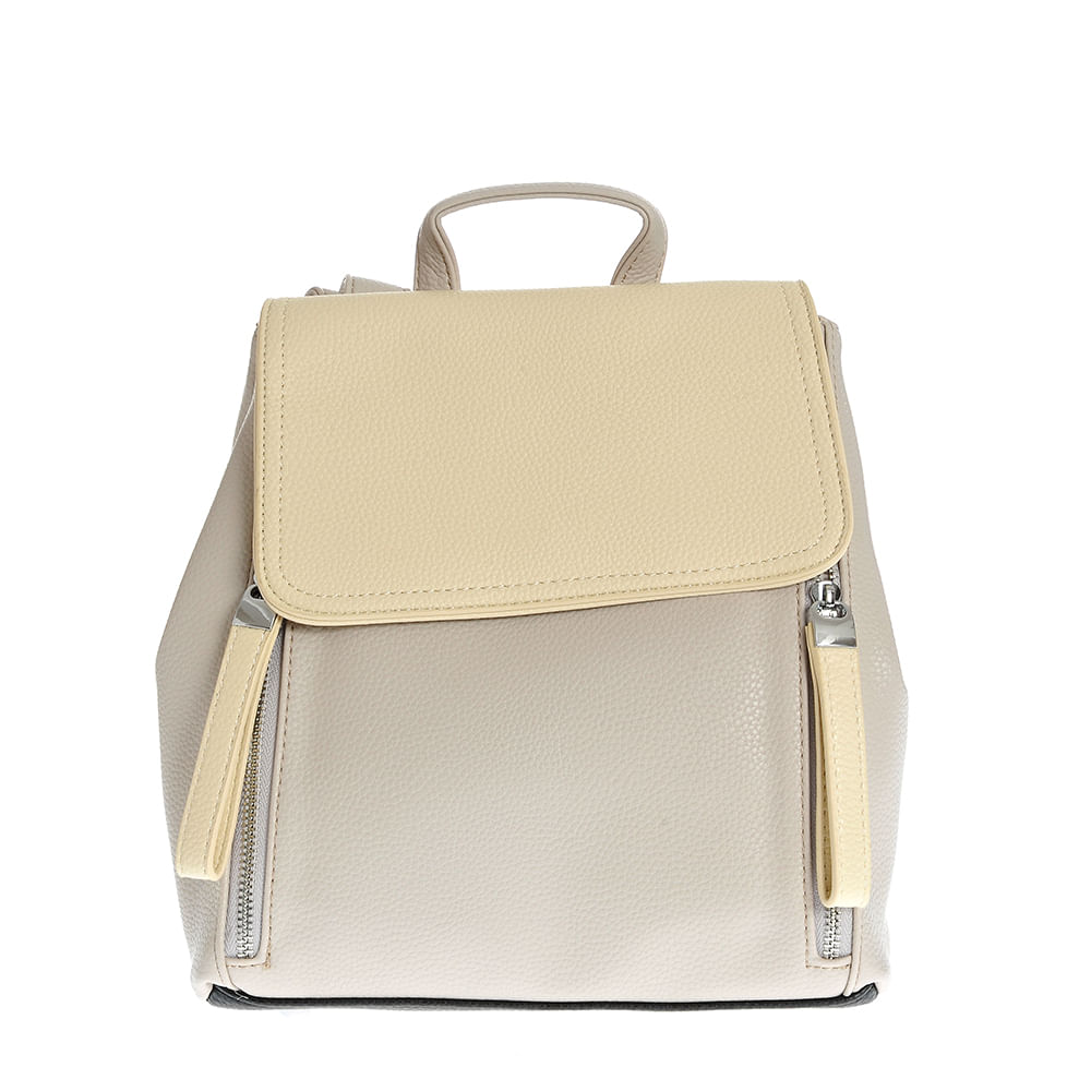 Rucsac bicolor cu fermoare decorative