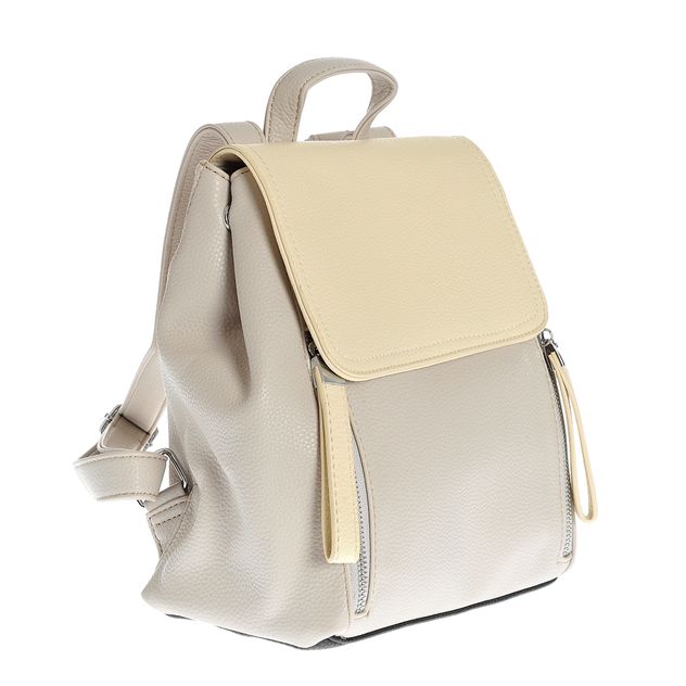 Rucsac bicolor cu fermoare decorative