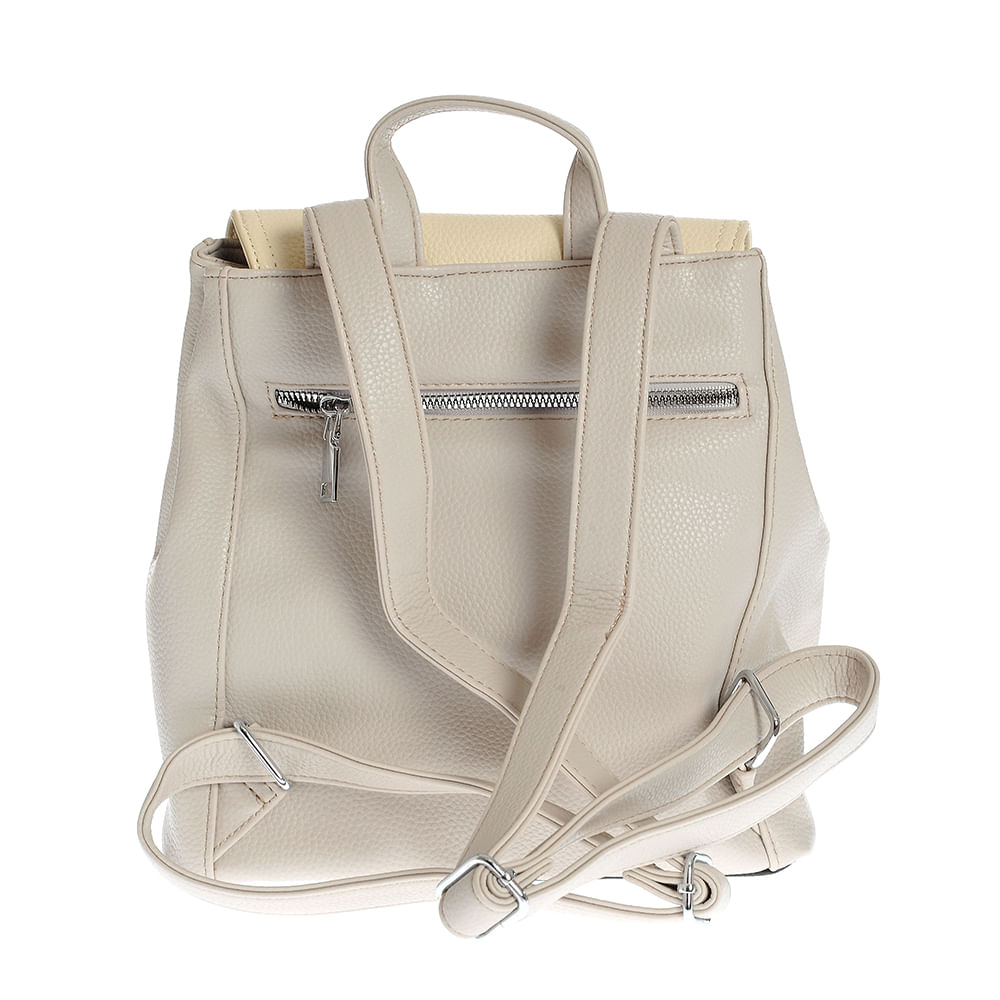 Rucsac bicolor cu fermoare decorative - 2 | YEO