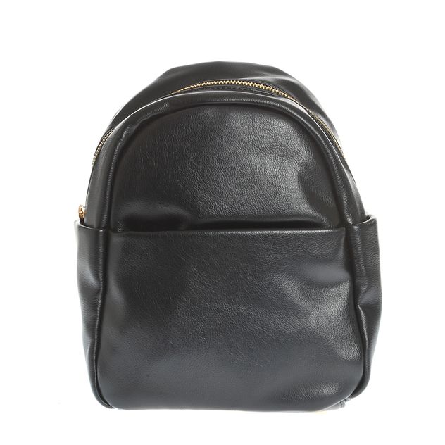 Rucsac casual negru cu buzunar frontal