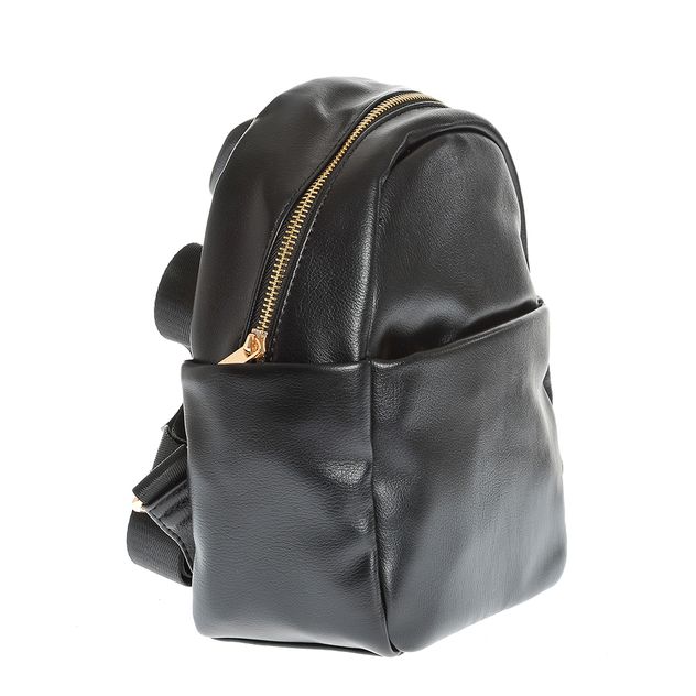 Rucsac casual negru cu buzunar frontal