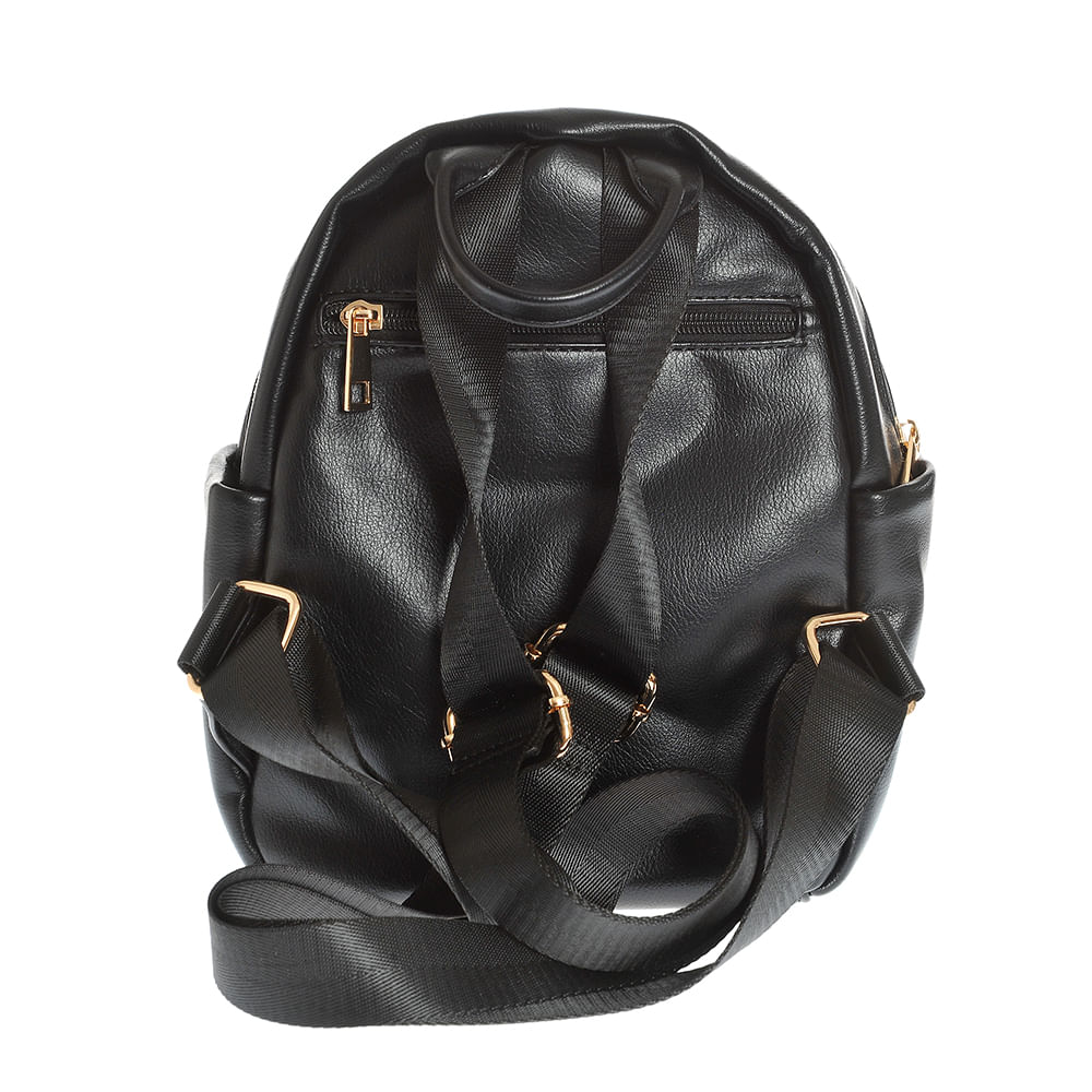 Rucsac casual negru cu buzunar frontal - 2 | YEO