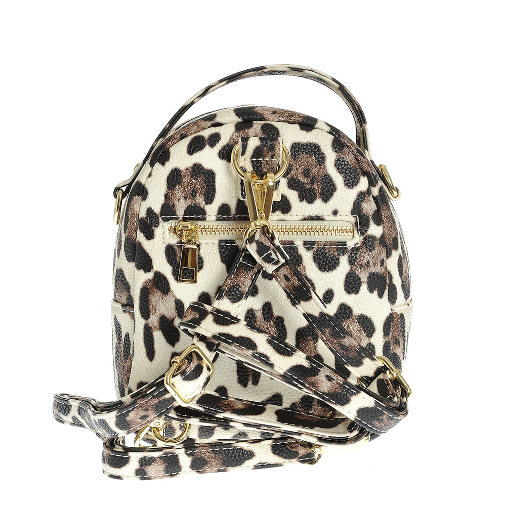 Rucsac mini cu model animal print - 2 | YEO