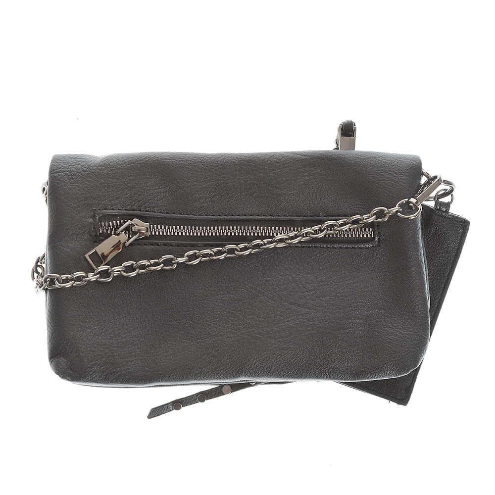 Geanta crossbody neagra cu bareta detasabila - 3 | YEO