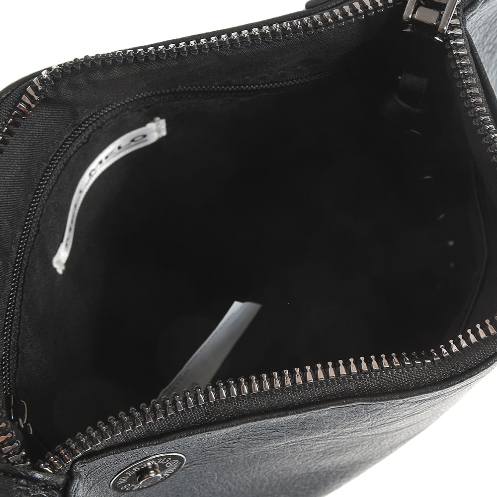 Geanta crossbody neagra cu bareta detasabila - 4 | YEO