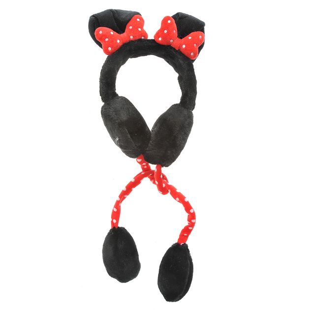 Aparatori pentru urechi cu funda rosie si buline