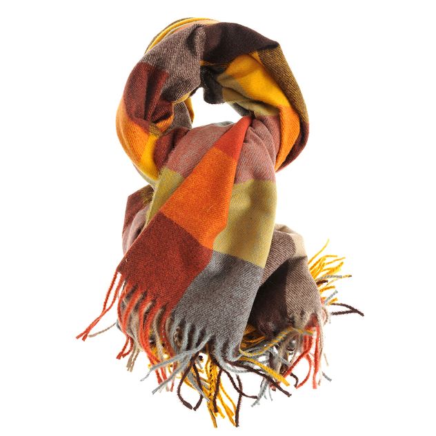 Esarfa groasa in carouri multicolore