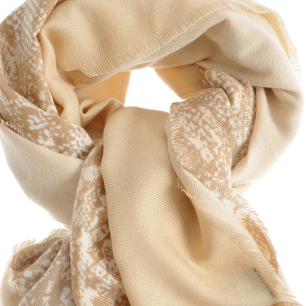 Esarfa bej cu model animal print