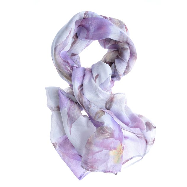 Esarfa din vascoza cu nuante violete 70 x 180 cm