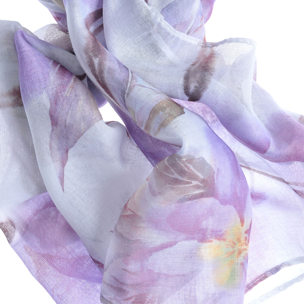 Esarfa din vascoza cu nuante violete 70 x 180 cm - 1 | YEO