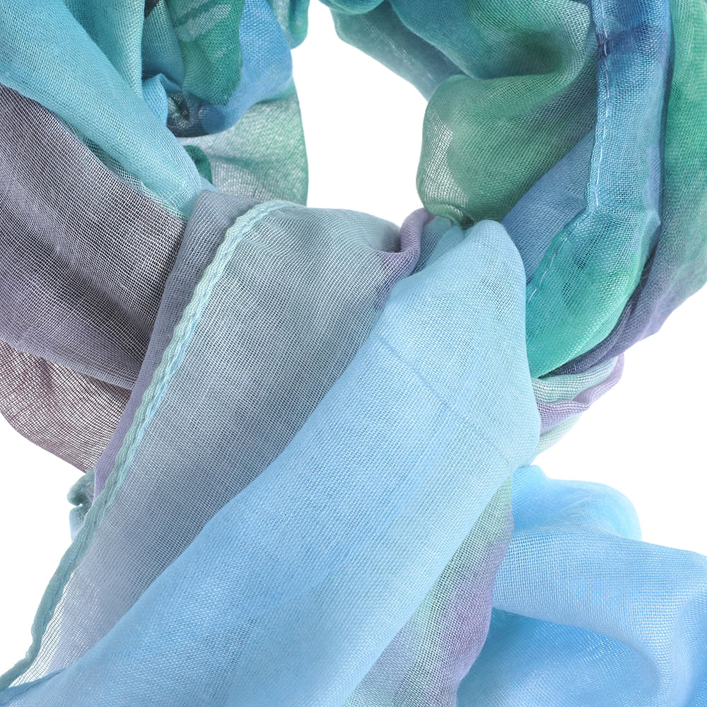 Esarfa verde din vascoza cu nuante pastelate 70 x 180 xm - 1 | YEO