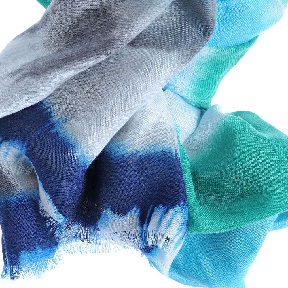 Esarfa verde cu nuante multicolore - 1 | YEO