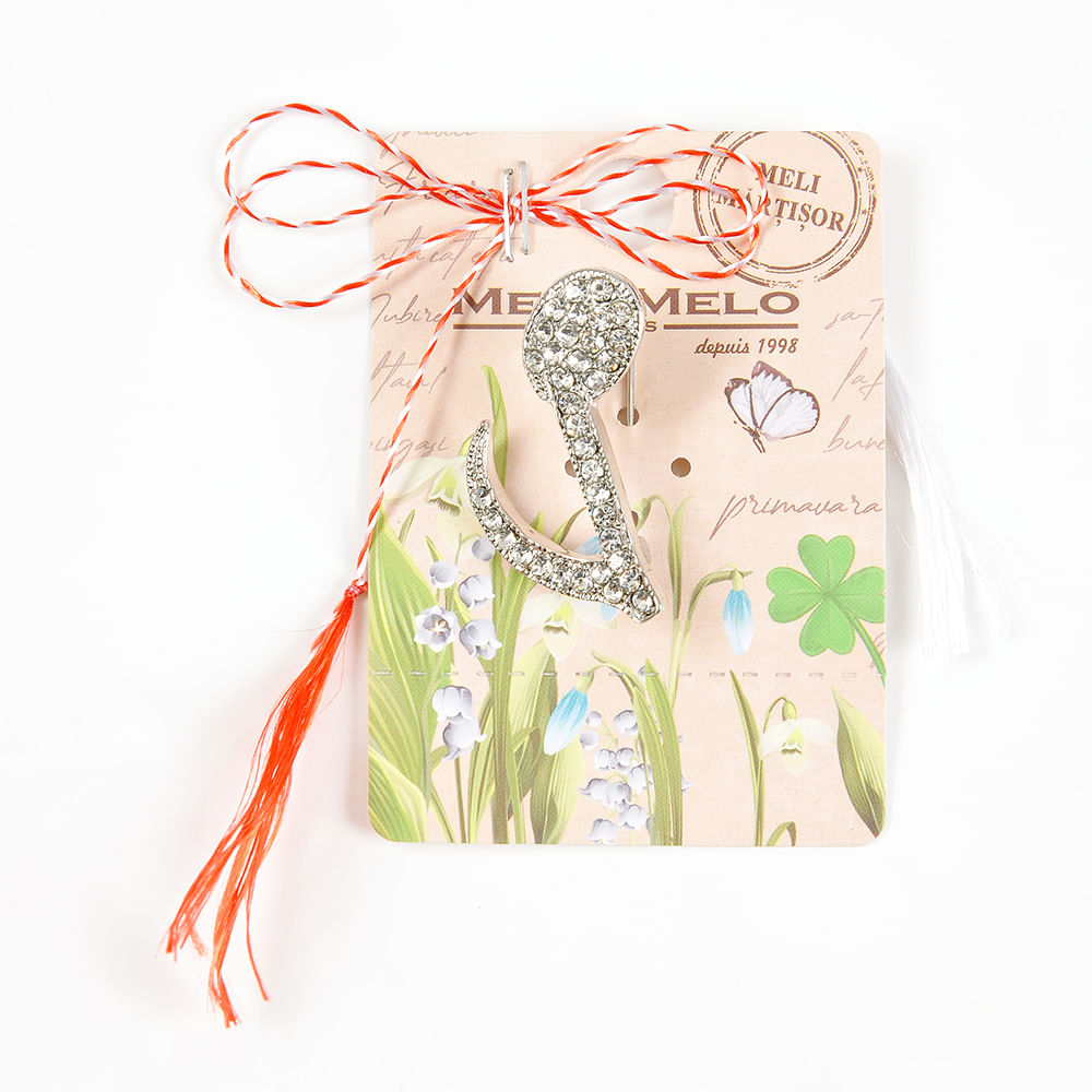 Brosa martisor nota muzicala argintie - 1 | YEO