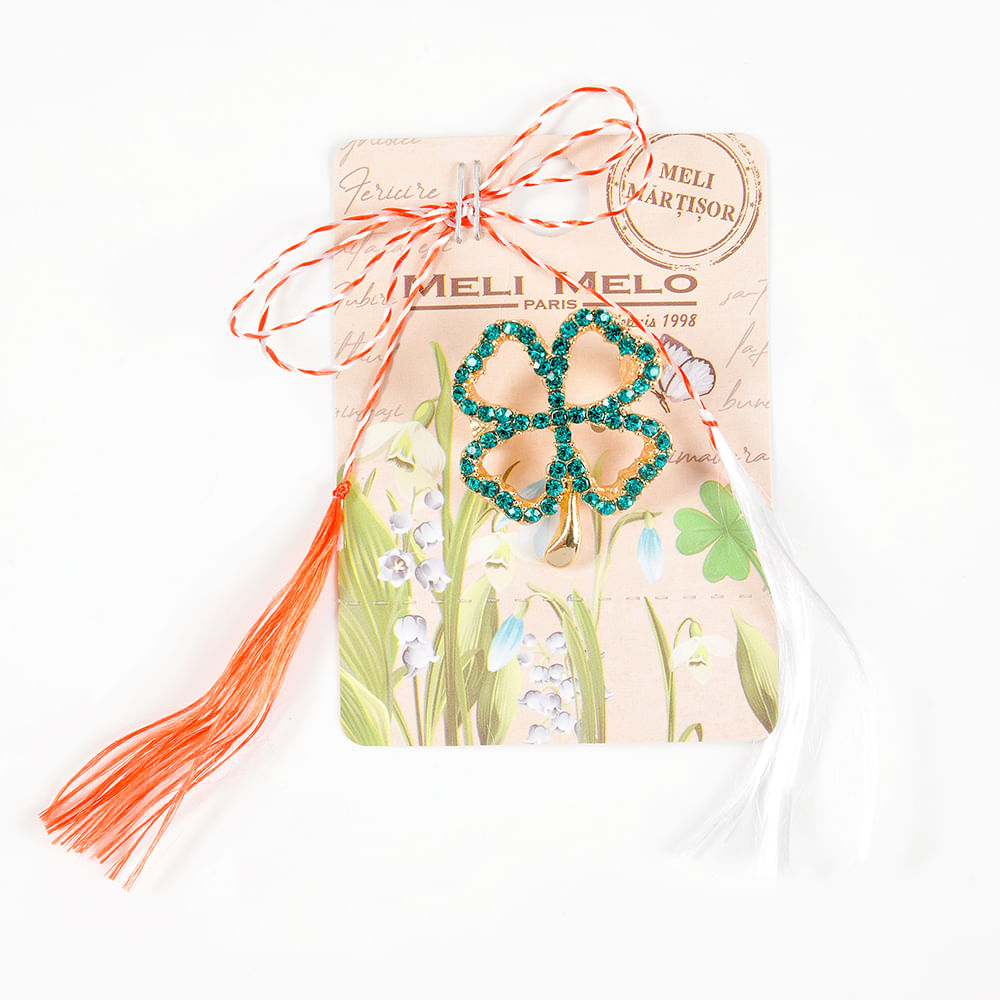 Brosa martisor contur trifoi - 1 | YEO