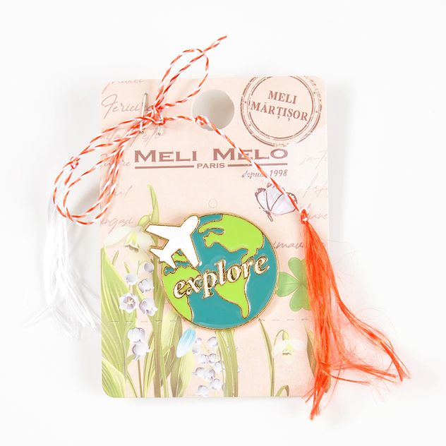 Brosa martisor globul pamantesc