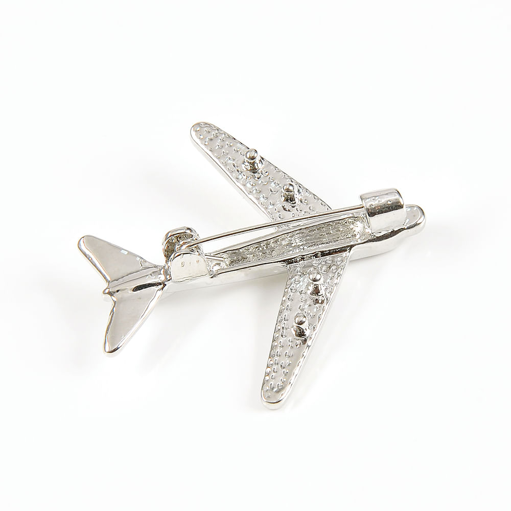 Brosa martisor avion argintiu - 3 | YEO