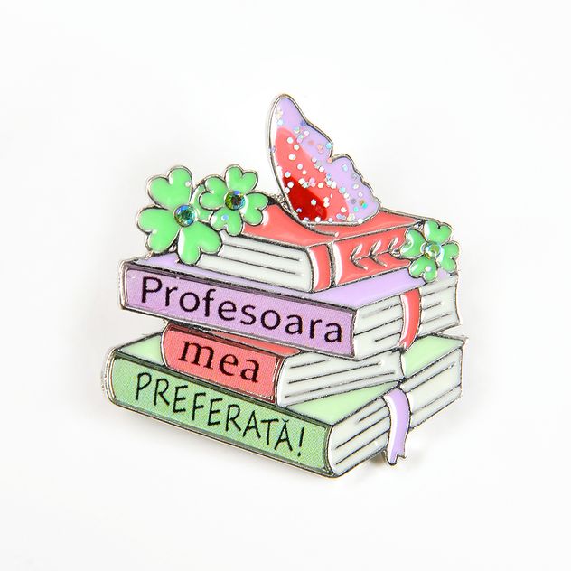 Brosa martisor cu mesaj: Profesoara mea preferata!
