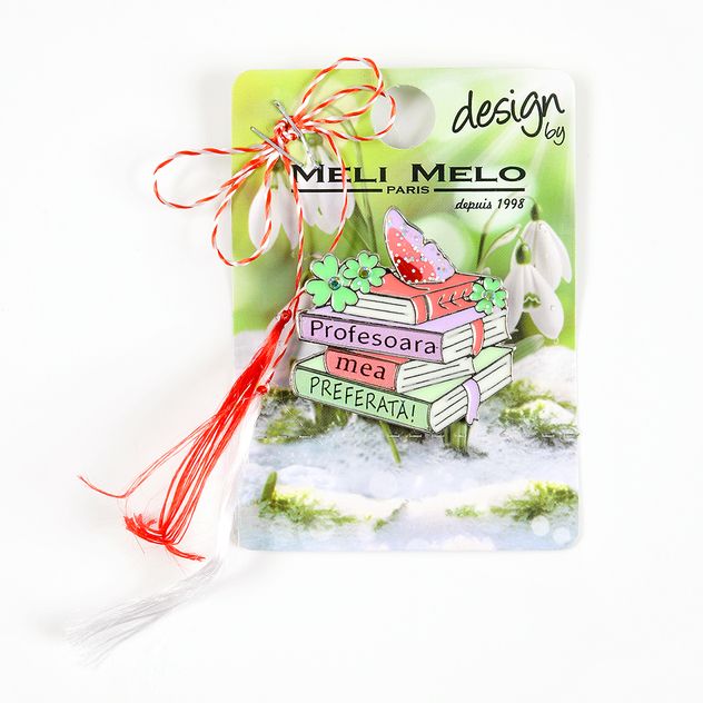 Brosa martisor cu mesaj: Profesoara mea preferata!