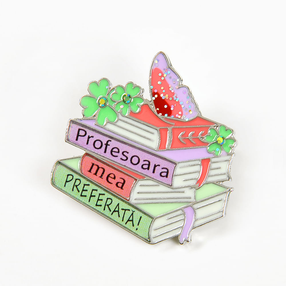 Brosa martisor cu mesaj: Profesoara mea preferata! - 2 | YEO