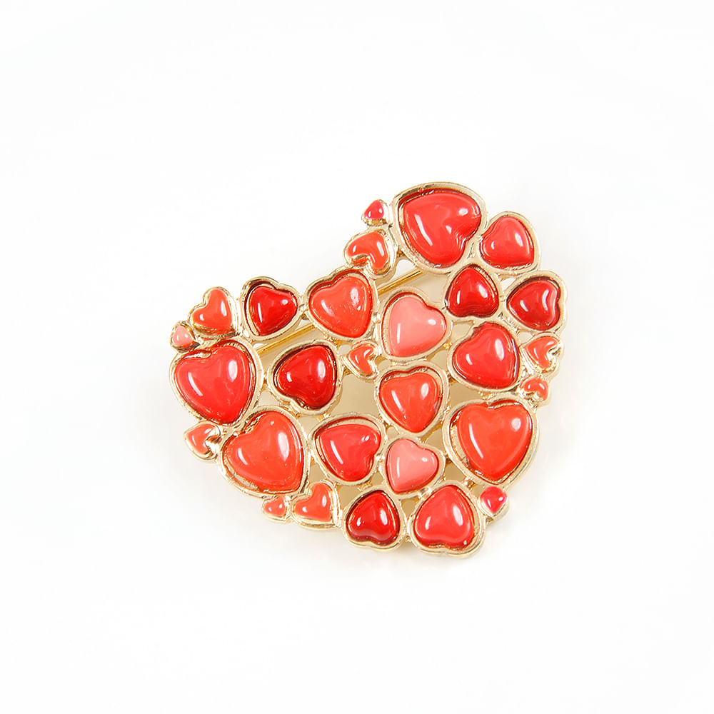 Brosa martisor inimi rosii - 2 | YEO