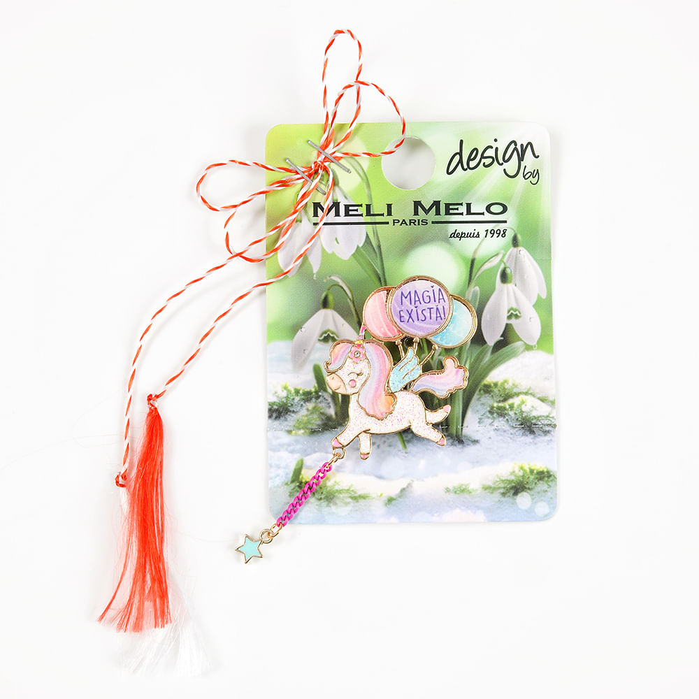 Brosa martisor unicorn cu mesaj: Magia exista! - 1 | YEO