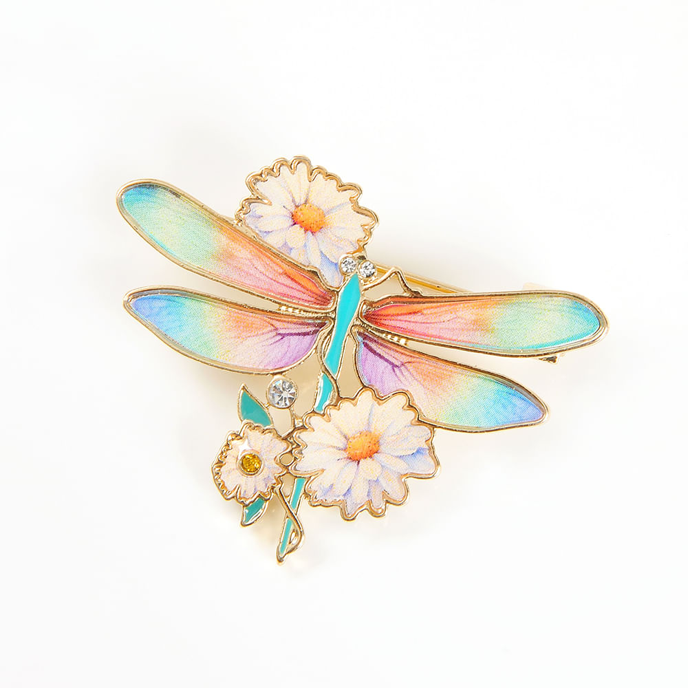 Brosa martisor libelula cu flori - 2 | YEO