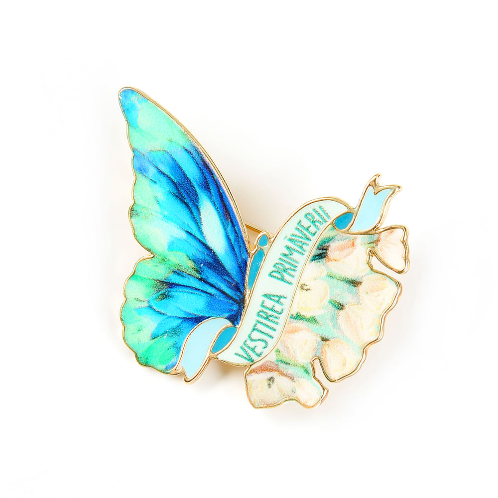 Brosa martisor fluture cu mesaj: Vestirea primaverii! - 2 | YEO