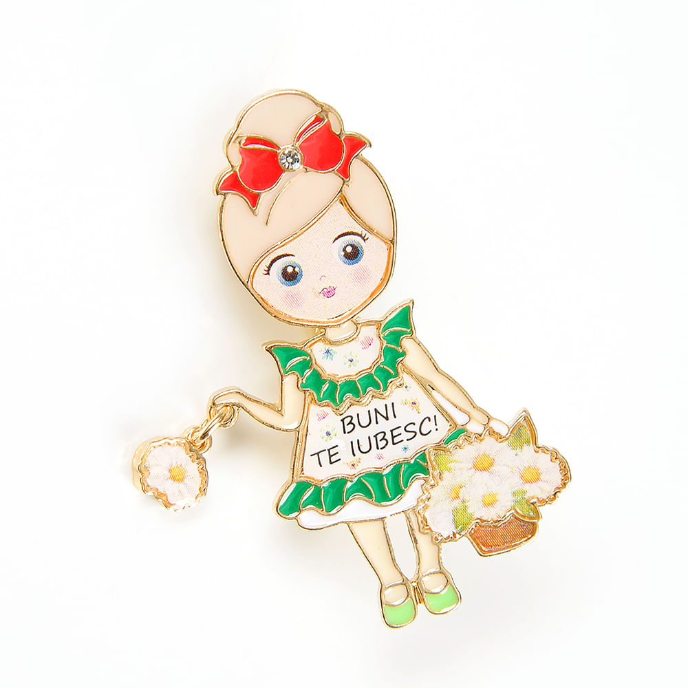 Brosa martisor BUNI TE IUBESC - 2 | YEO