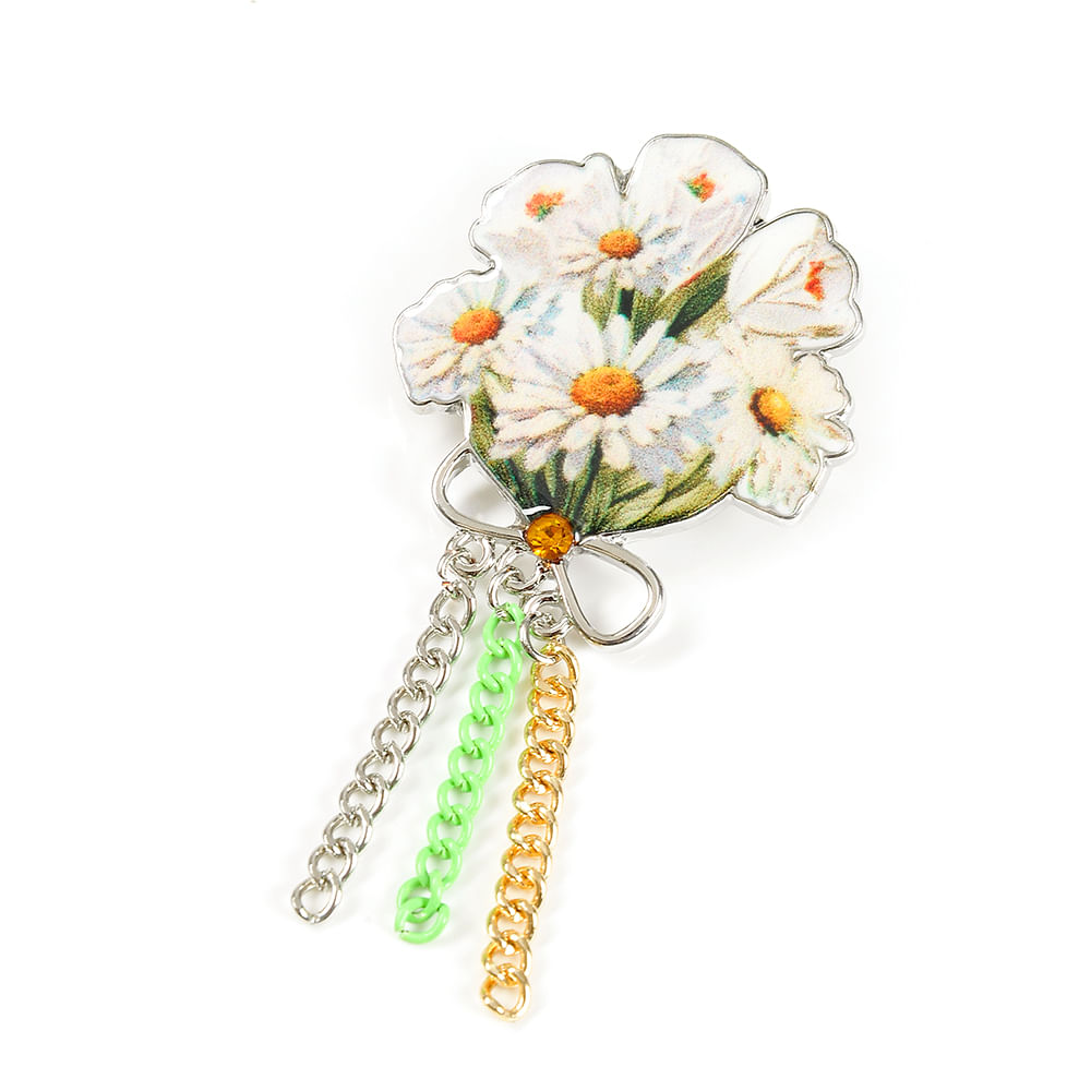 Brosa martisor buchet cu flori albe - 2 | YEO