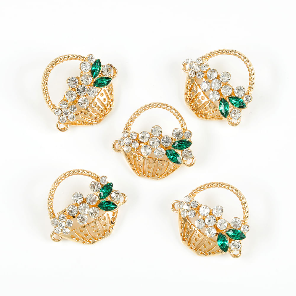 Set 5 brose martisor cos cu flori - 3 | YEO