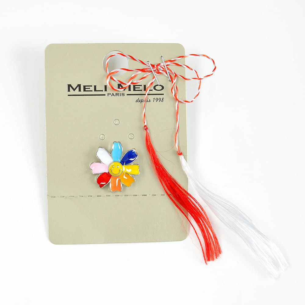 Brosa martisor floare cu petale multicolore - 1 | YEO