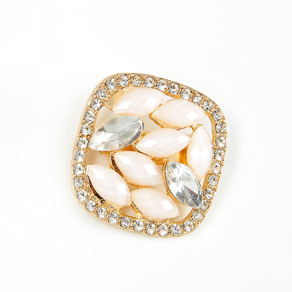 Brosa aurie eleganta cu pietre - 2 | YEO