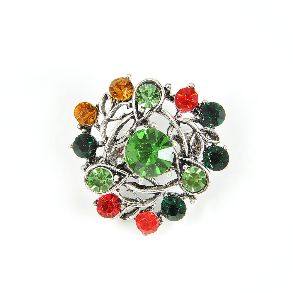 Brosa martisor eleganta cu pietre multicolore - 2 | YEO