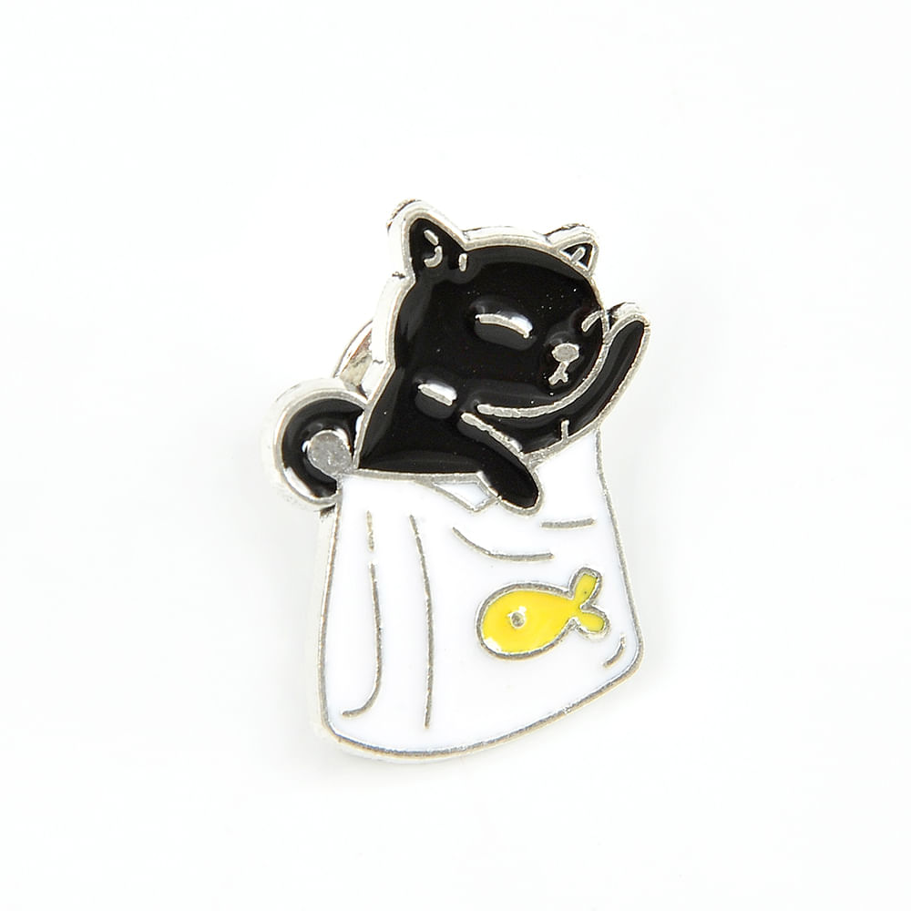 Brosa martisor pisica neagra in geanta - 2 | YEO