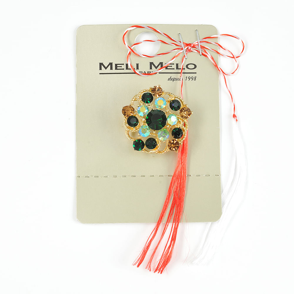 Brosa martisor floare cu pietre multicolore - 1 | YEO