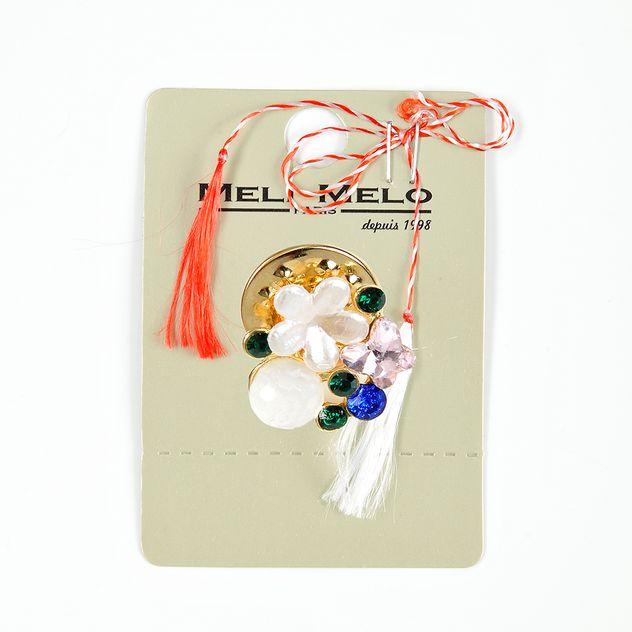 Brosa martisor cu pietre acrilice