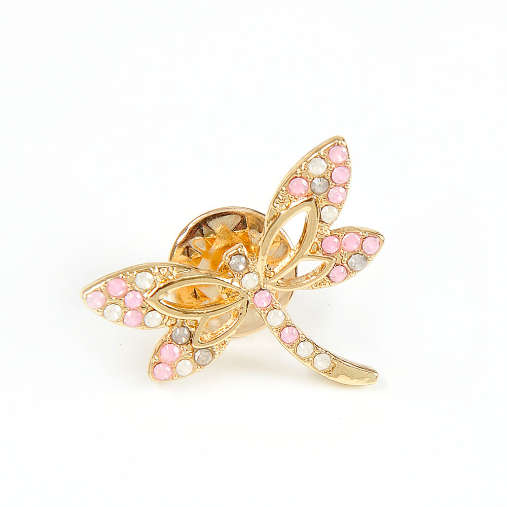 Brosa martisor libelula cu pietre roz - 2 | YEO