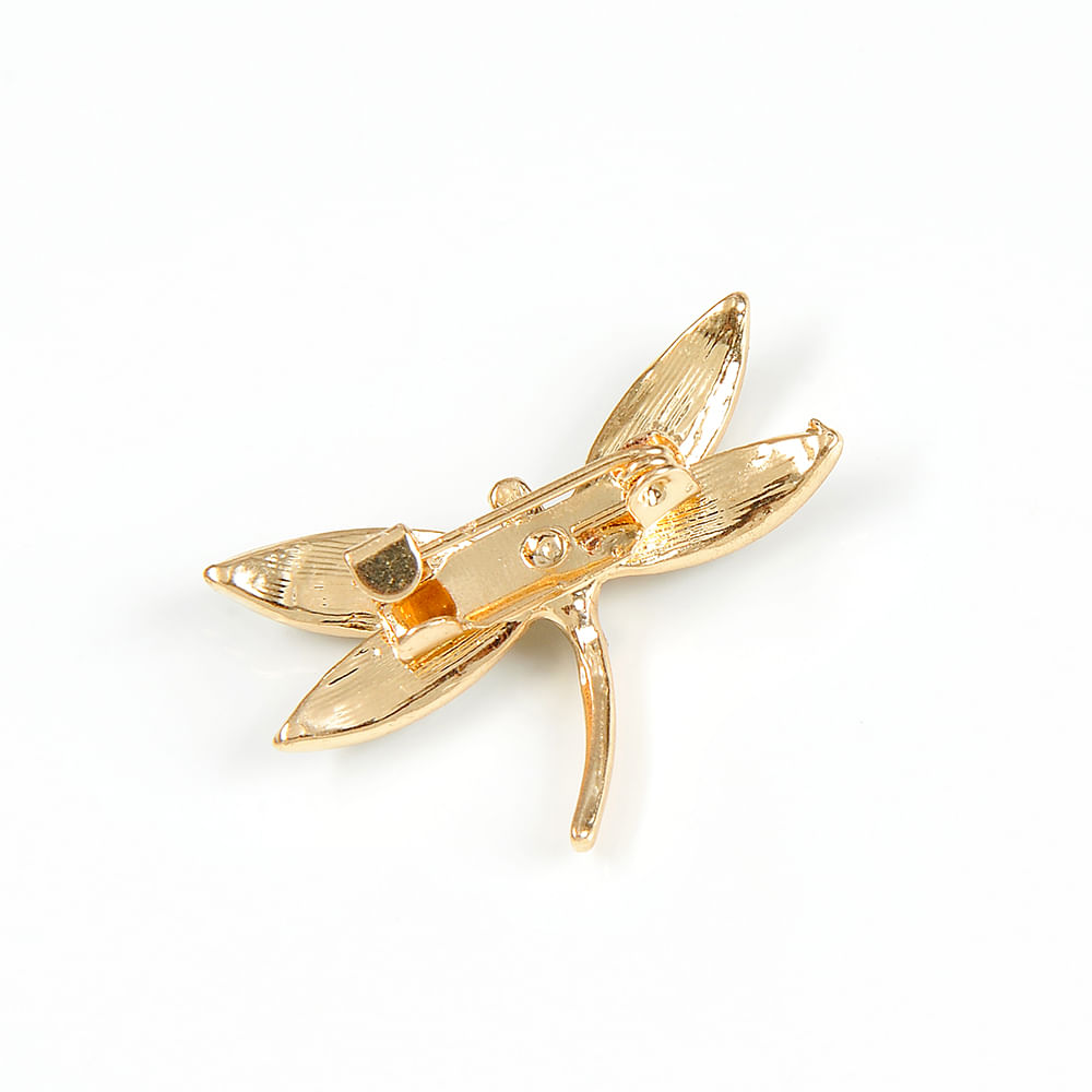 Brosa martisor libelula cu pietre albe - 3 | YEO