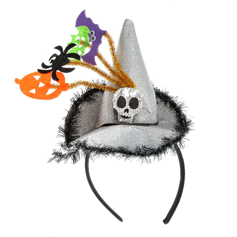 Bentita Halloween cu palarie argintie