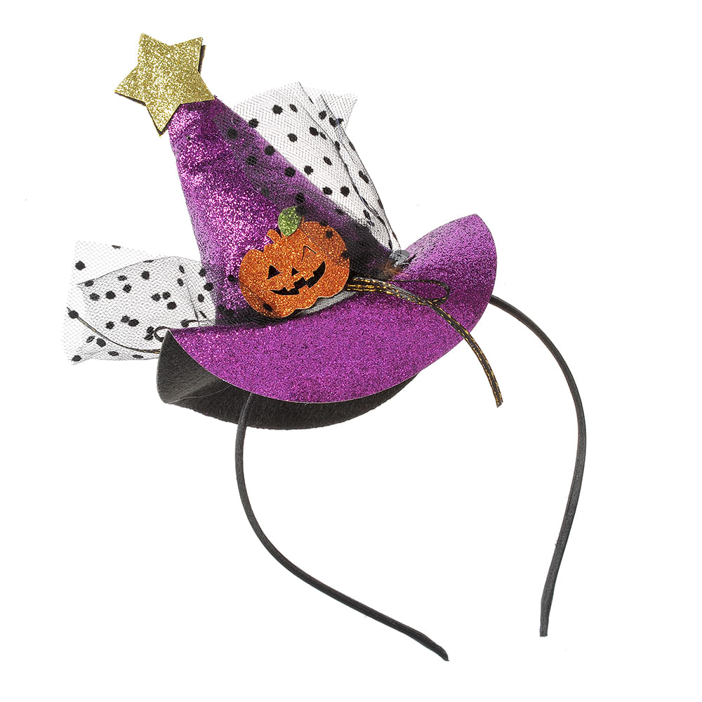 Bentita Halloween cu palarie mov - 1 | YEO