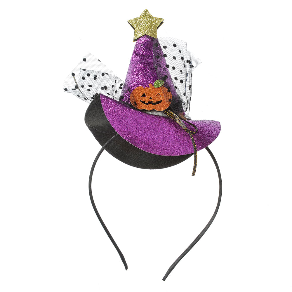 Bentita Halloween cu palarie mov - 2 | YEO