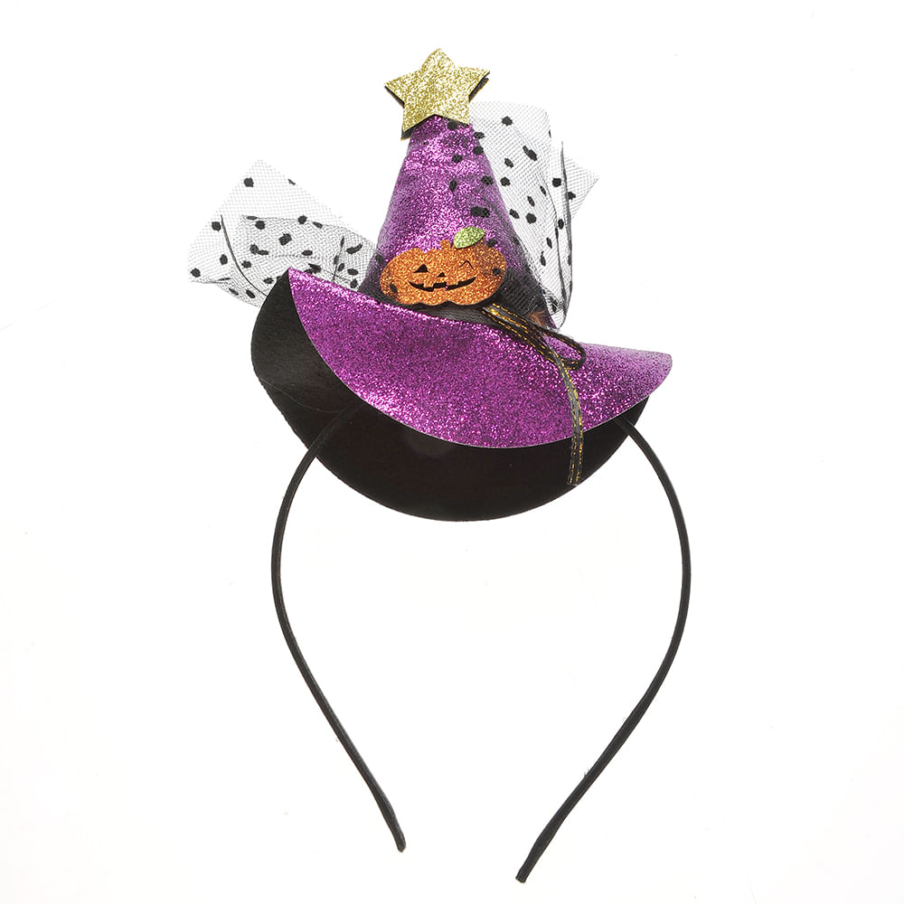 Bentita Halloween cu palarie mov - 3 | YEO