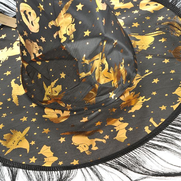 Palarie neagra cu modele de Halloween
