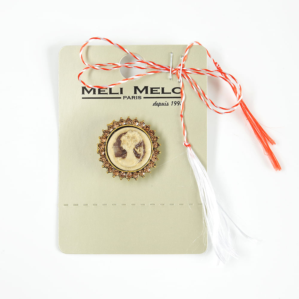 Brosa martisor cu pietre Doamna cu Camelii - 1 | YEO