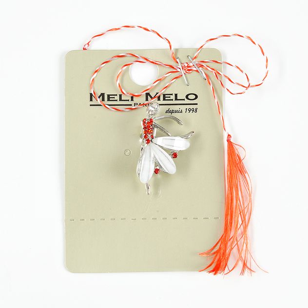 Brosa martisor balerina cu fusta alba