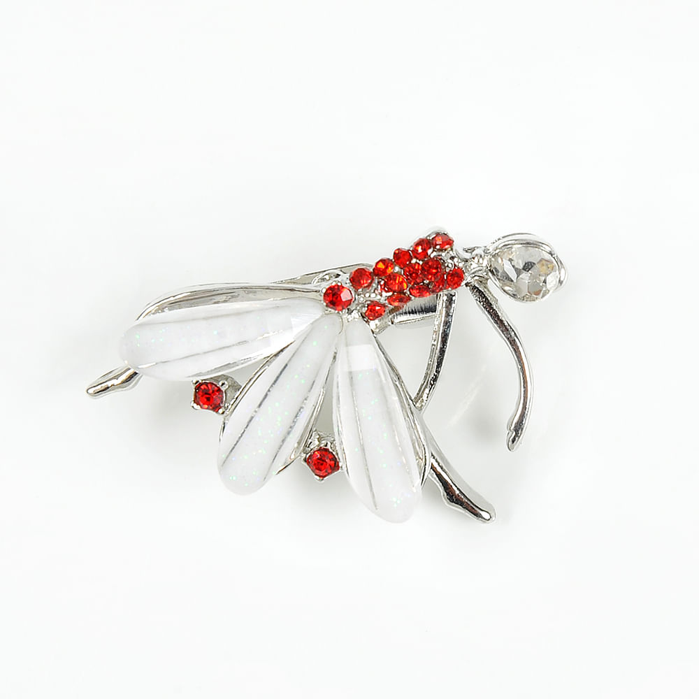 Brosa martisor balerina cu fusta alba - 2 | YEO
