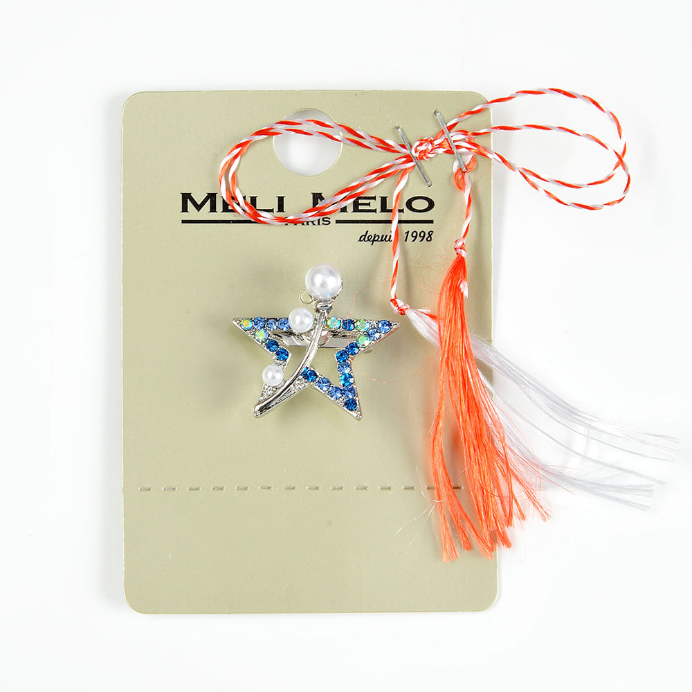 Brosa martisor stea cu pietre bleu - 1 | YEO